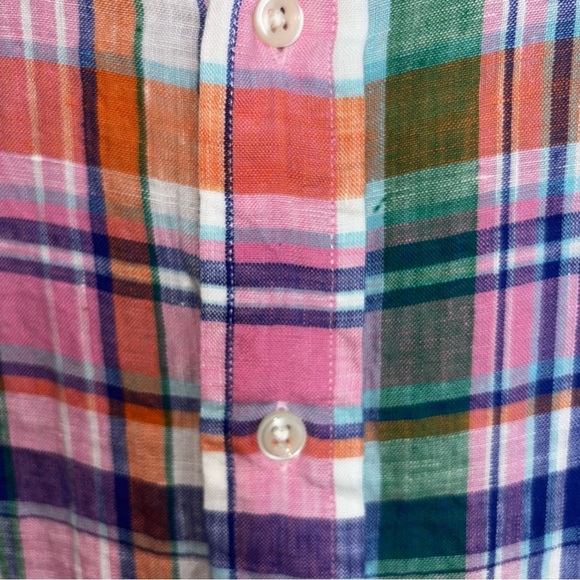 Ralph Lauren Casual Plaid Button Down Shirt Men’s XL Pony Short Sleeve Pink Blue - Picture 4 of 9